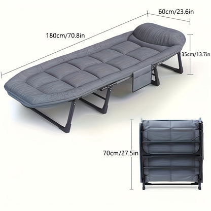 Outdoor Folding Bed, Camping Bed With Mattress, Portable Folding Bed, Weighing 600 Pounds, Handbag, Suitable For Rest, Travel, Garden, Balcony, Courtyard, Outdoor Solely