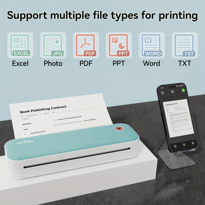 PeriPage Portable Wireless Printer & Scanner Combo - Wireless Thermal Printer for iOS/Android, - Mobile Printing Device Compatible with Smartphones/Tablets, Ink-Free Operation for on-the-Go for, Office, Travel Use (No Ink)